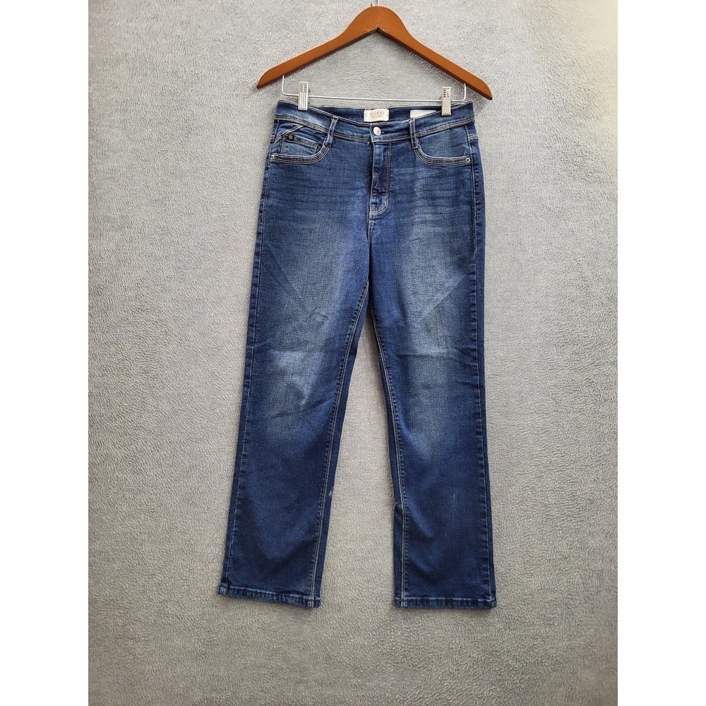 Curve Appeal Women‎ Jeans 6/28 Blue Denim Classic Straight 25" Inseam